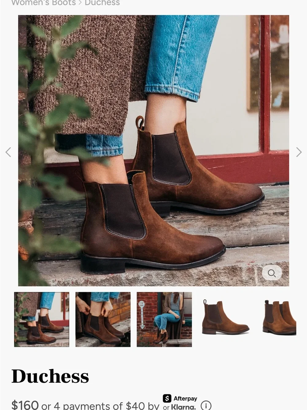 Thursday Boot Company Duchess Chelsea Boots in Caramel Brown